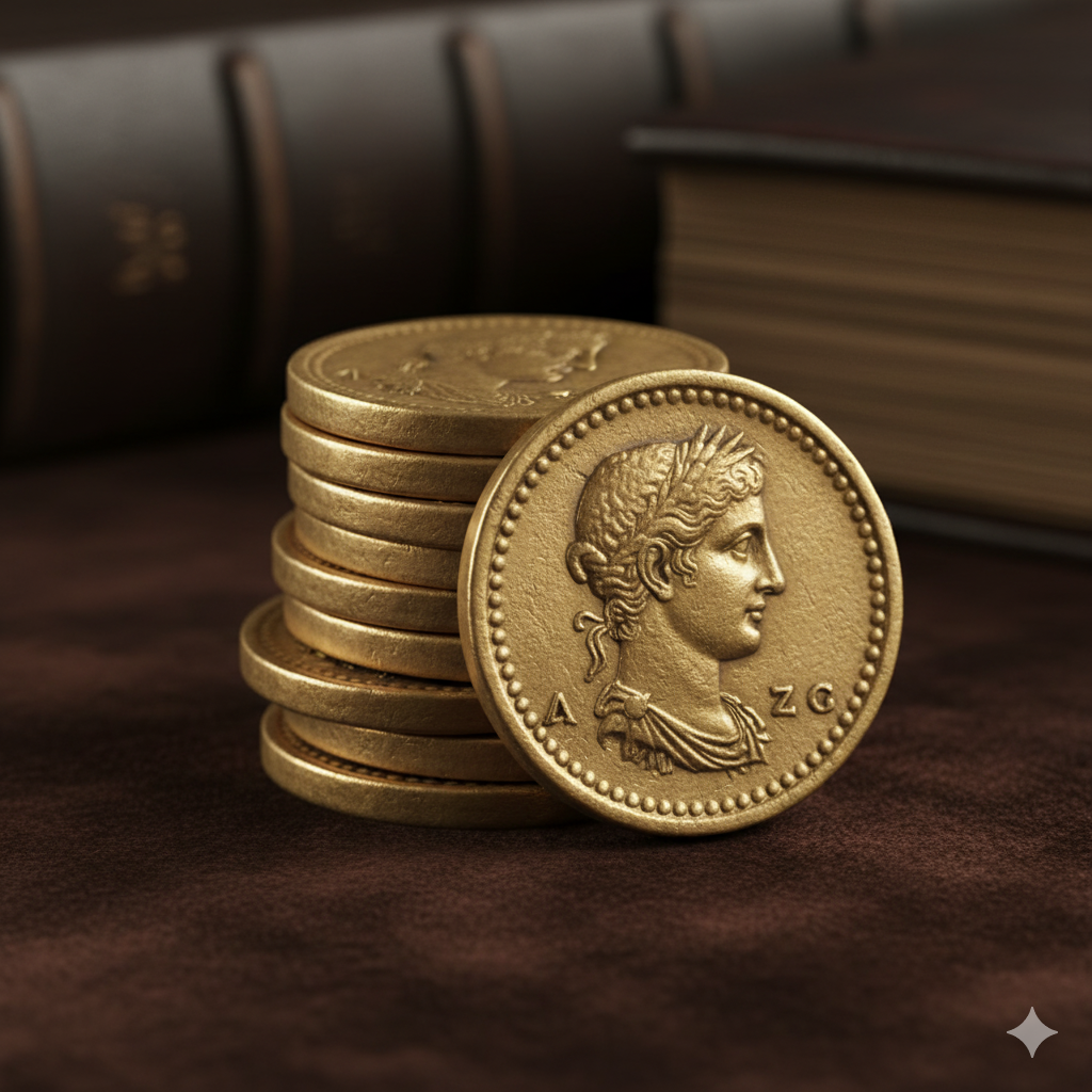 Stack of antique gold coins from a private collection appraised by Coin Buyers in Washington.